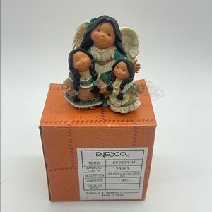 Enesco Friends of the Feather Angel with Children Figurine